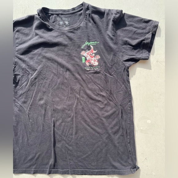 Men's Riot Society T-Shirt Black Dragon Japan L Oriental Streetwear Skull Art - Picture 6 of 11